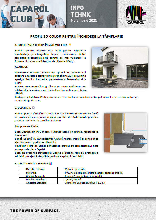 PROFIL 2D COLOR PENTRU ÎNCHIDERE LA TÂMPLARIE